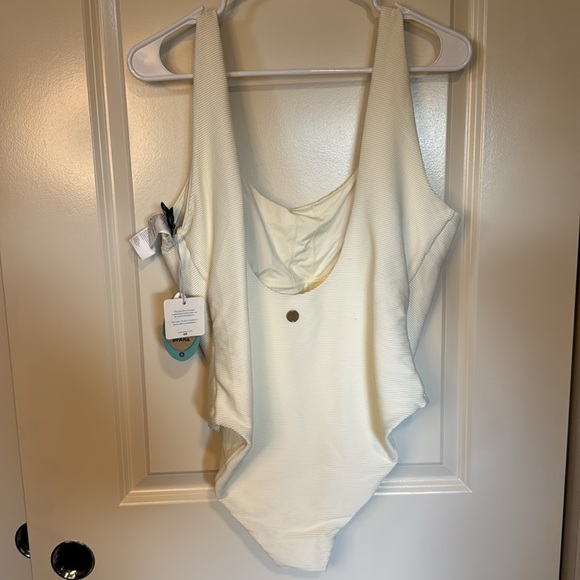NWT Prana Women’s Sun Fun One Piece Swimsuit in Ottoman Horchata (Ivory) - Picture 6 of 11
